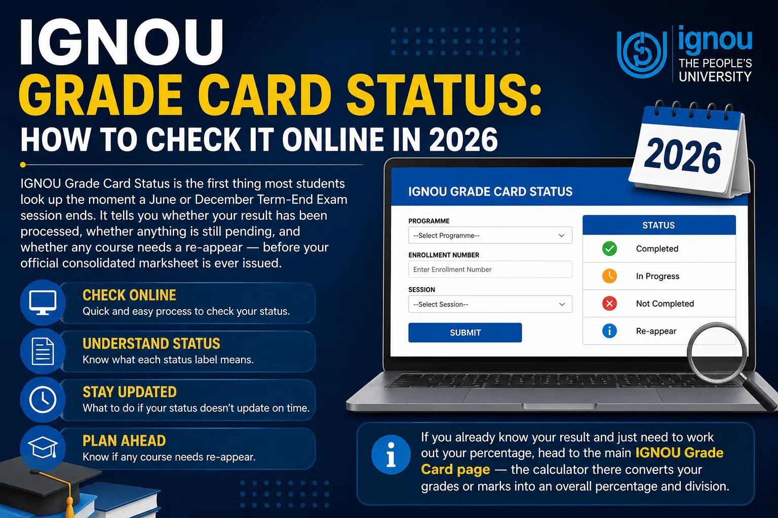 IGNOU Grade Card Status